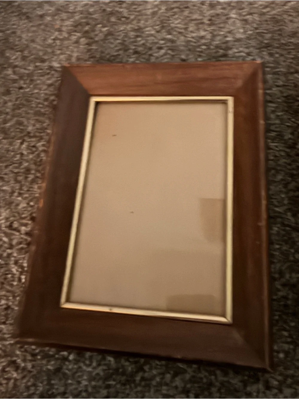 Vintage 5x7 Wooden Picture Frames in Brown and Gold lot of 3